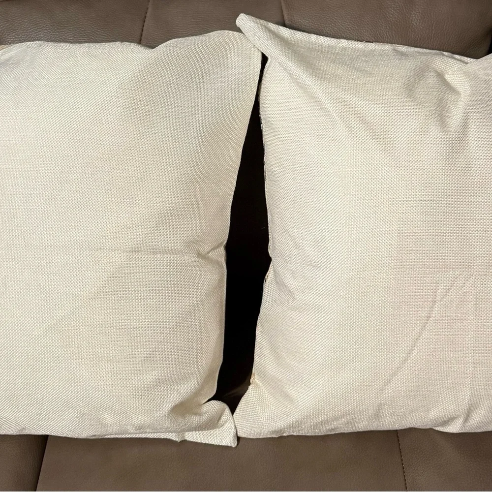 Two Festive Santa Claus/Snowman Pillows